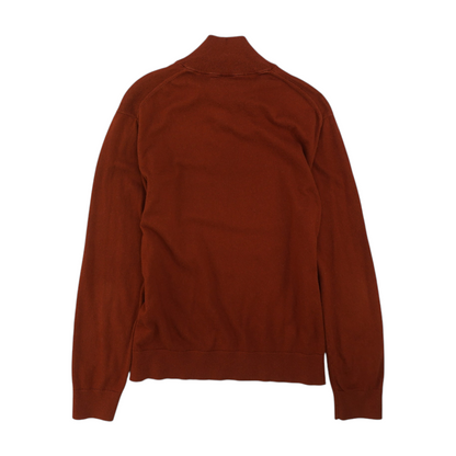 Rust Solid 1/4 Zip Pullover