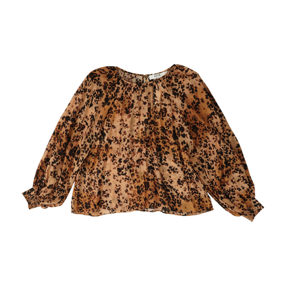 Tan Animal Print Blouse