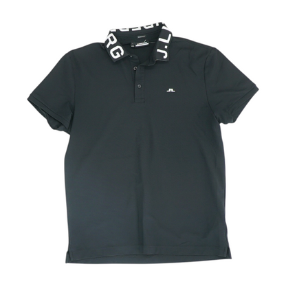 Black Solid Short Sleeve Polo