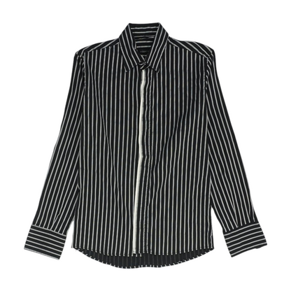 Black Striped Long Sleeve Button Down