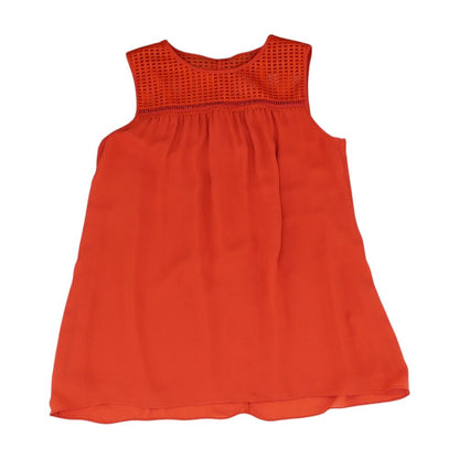 Red Solid Sleeveless Blouse