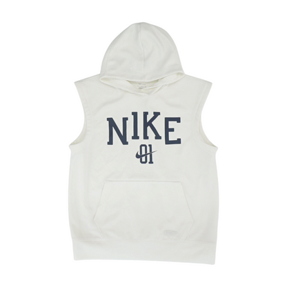 White Solid Hoodie Pullover