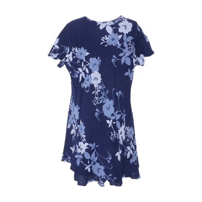 Navy Plus Floral Midi Dress