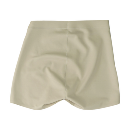 Beige Solid Active Shorts