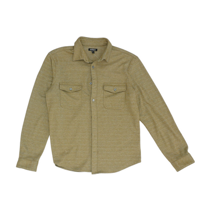 Tan Striped Long Sleeve Button Down