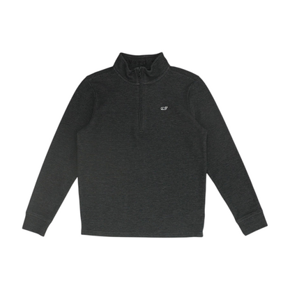 Black Striped 1/4 Zip Pullover