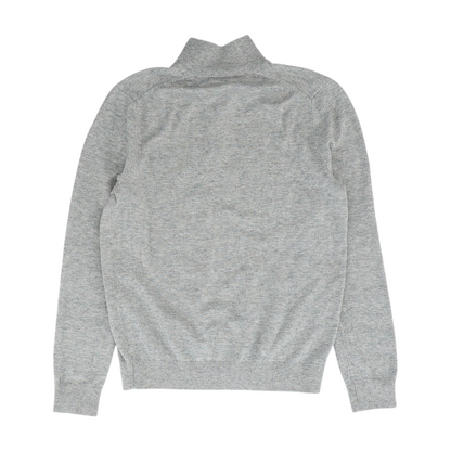 Gray Solid Pullover Sweater