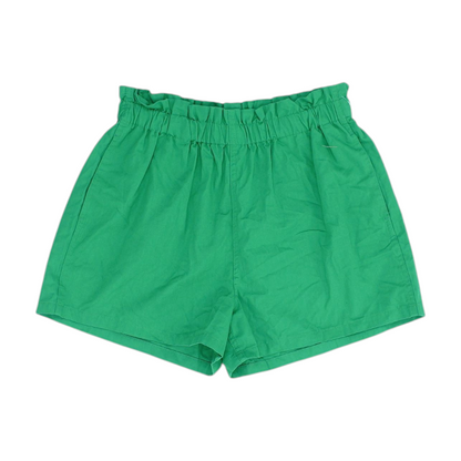 Green Solid Knit Shorts