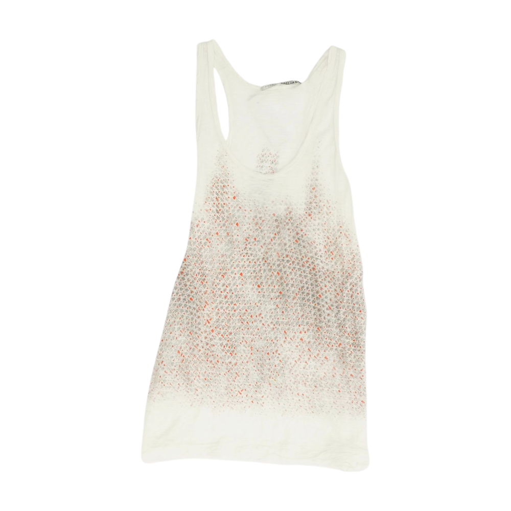 White Abstract Blouse