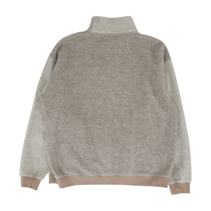 Beige Color Block 1/4 Zip Pullover