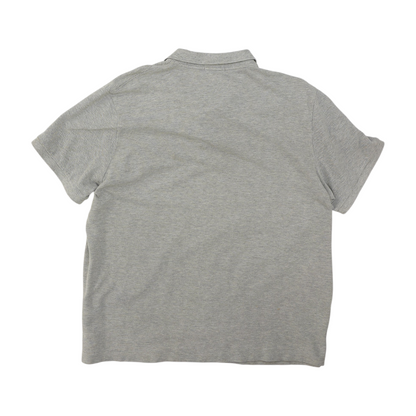 Gray Solid Short Sleeve Polo