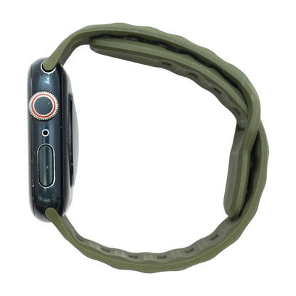 44mm SE 2 Midnight Smartwatch Green Band One Size