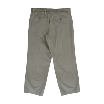 Brown Solid Khaki Pants