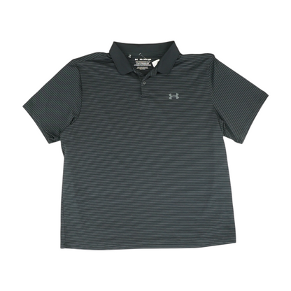 Black Striped Short Sleeve Polo