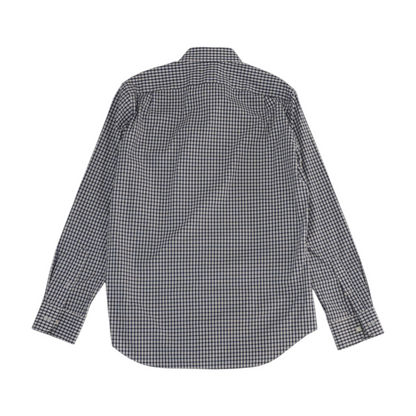 Navy Check Long Sleeve Button Down