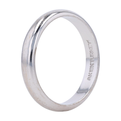 18K White Gold Band Ring