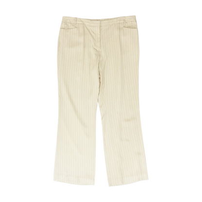 Beige Striped Pants