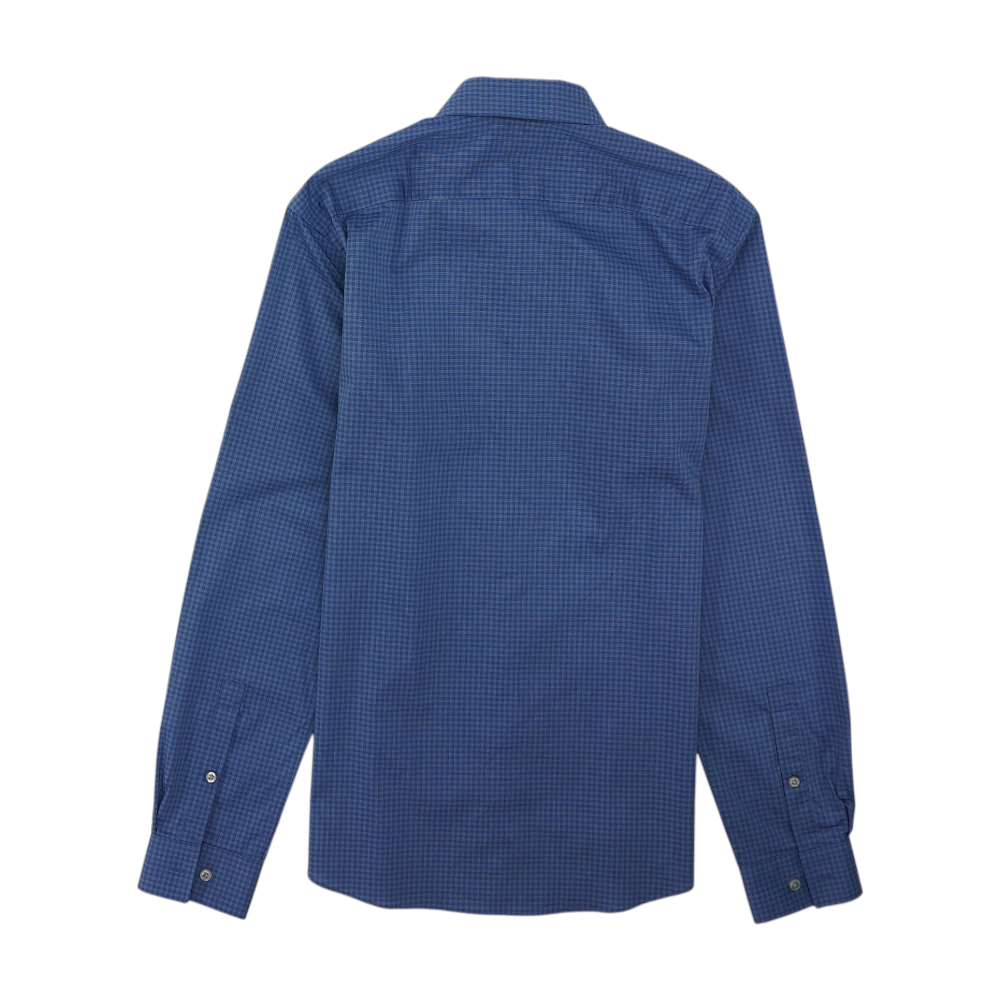 Blue Check Long Sleeve Button Down