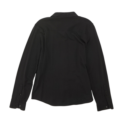 Black Solid Long Sleeve Button Down