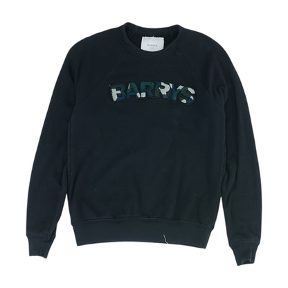 Black Solid Sweatshirt Pullover