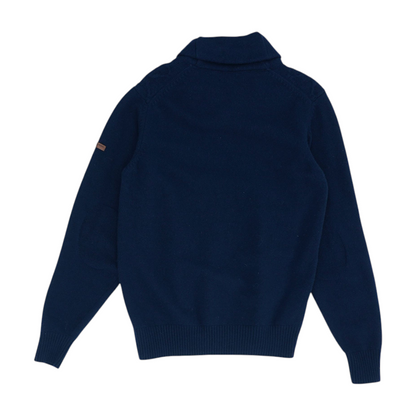 Navy Solid Pullover Sweater