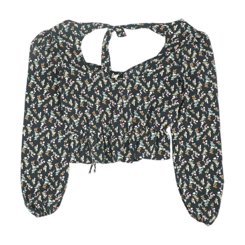 Black Floral Blouse