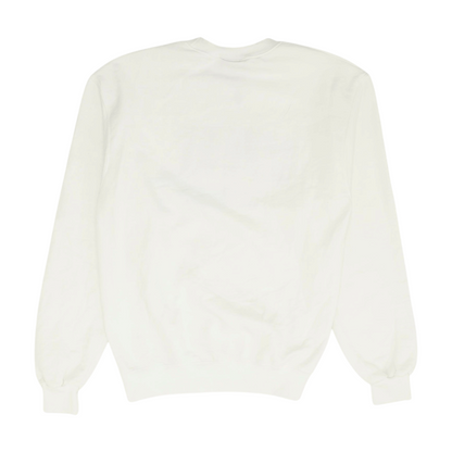White Solid Sweatshirt Pullover