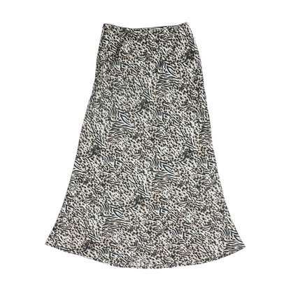 Beige Animal Print Maxi Skirt