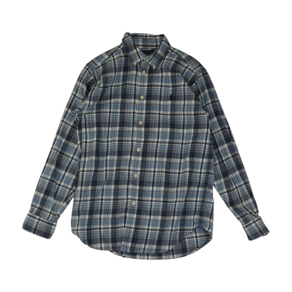 Blue Plaid Long Sleeve Button Down