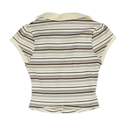 Ivory Striped Blouse