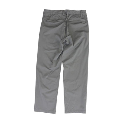 Gray Solid Dress Pants