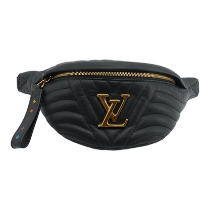 Black New Wave Leather Bumbag