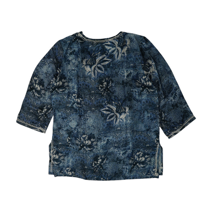Blue Floral Blouse