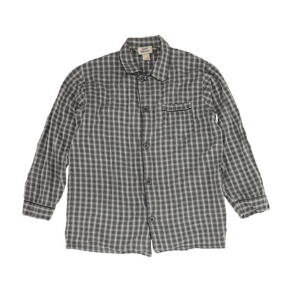 Gray Check Flannel Button Down