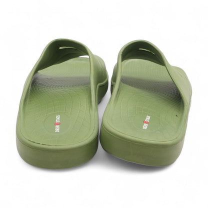 Green Casual Slide Sandals
