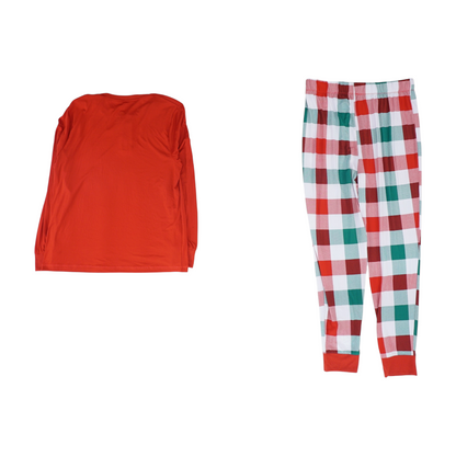 Red Solid Pajama Set