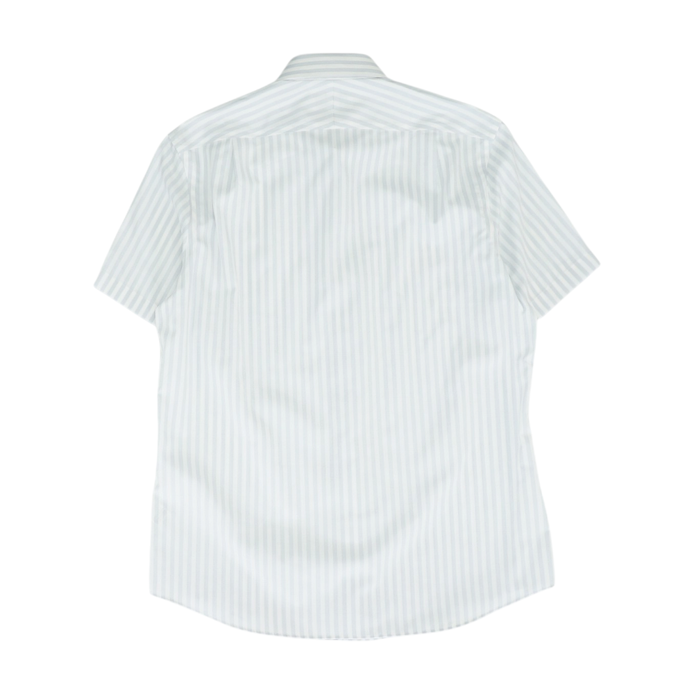 White Striped Short Sleeve Button Down