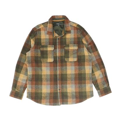 Brown Plaid Flannel Button Down