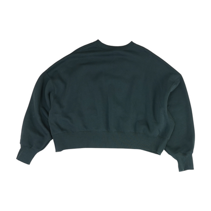 Green Solid Sweatshirt Pullover