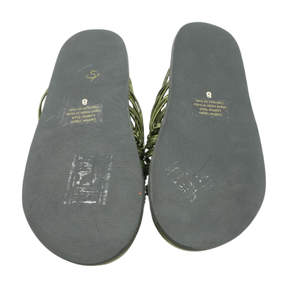 Green Flat Sandals