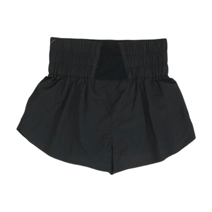 Black Solid Active Shorts
