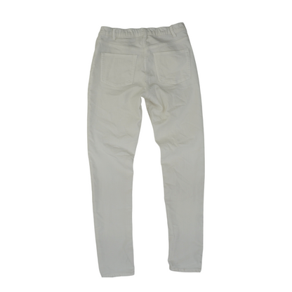 White Solid Jeans