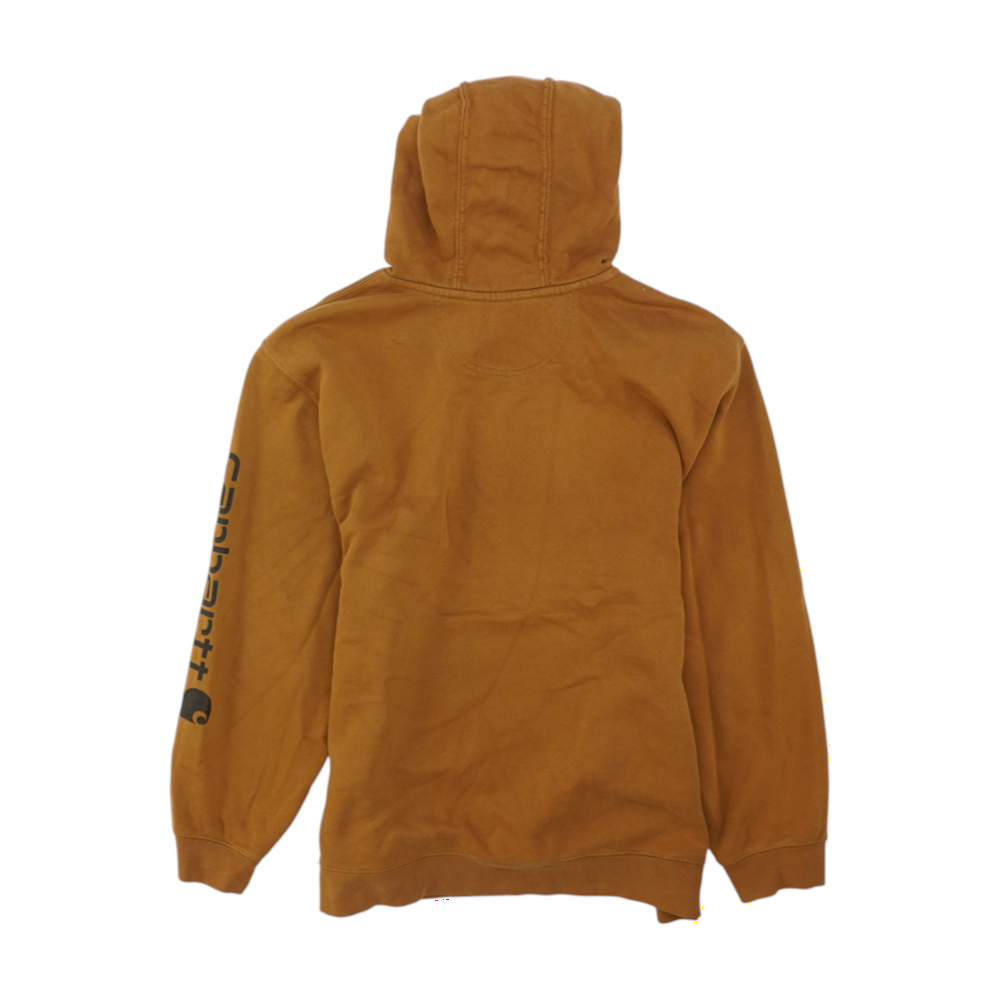 Brown Solid Hoodie Pullover