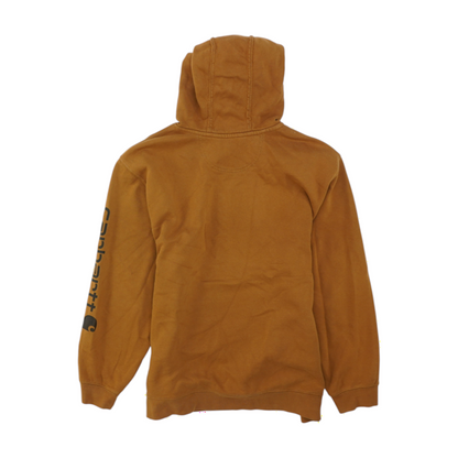 Brown Solid Hoodie Pullover