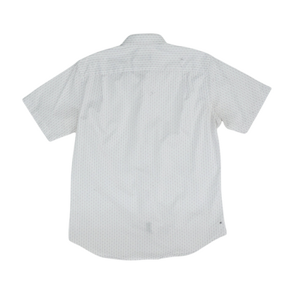 Purple Print Short Sleeve Button Down