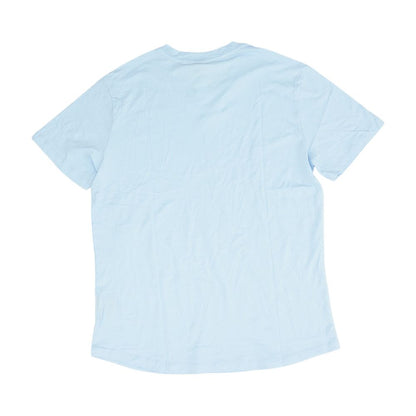 Blue Solid V Neck T-Shirt