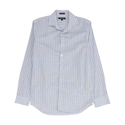 Blue Plaid Long Sleeve Button Down