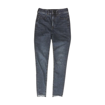 Navy Solid High Rise Skinny Leg Jeans