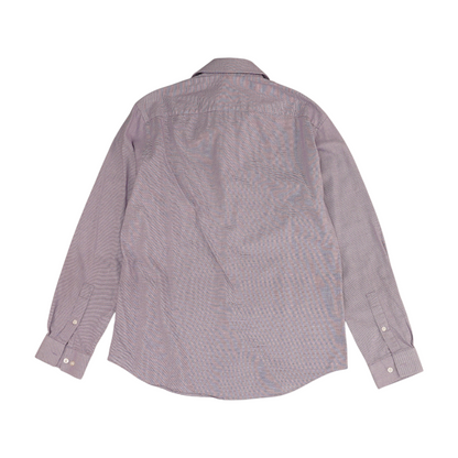Purple Abstract Long Sleeve Button Down
