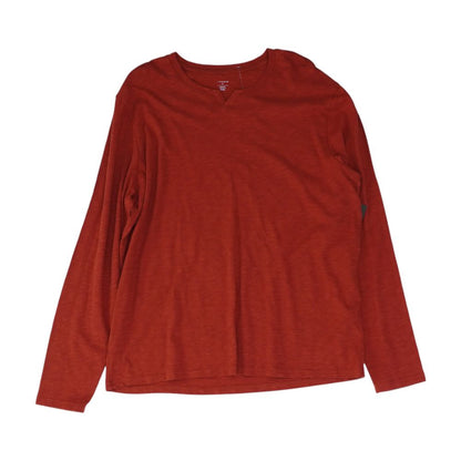 Rust Solid V Neck T-Shirt